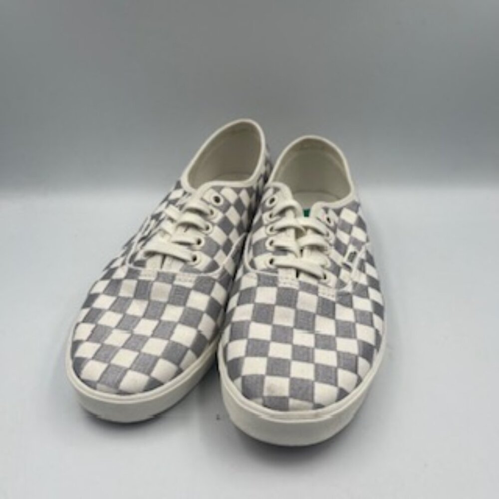 NEW‎ Vans embroidered silver checked sneakers Women’s Sz 7.5 lunar Rock low top